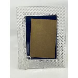 10" x 7.5" Glass Floral Themed 3D Photo Frame BlueFelt Backed for 5" x 7" Photos